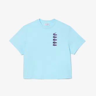 Oversize Iconic Croc Print Bomuld T-shirt