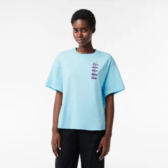 Oversize Iconic Croc Print Bomuld T-shirt