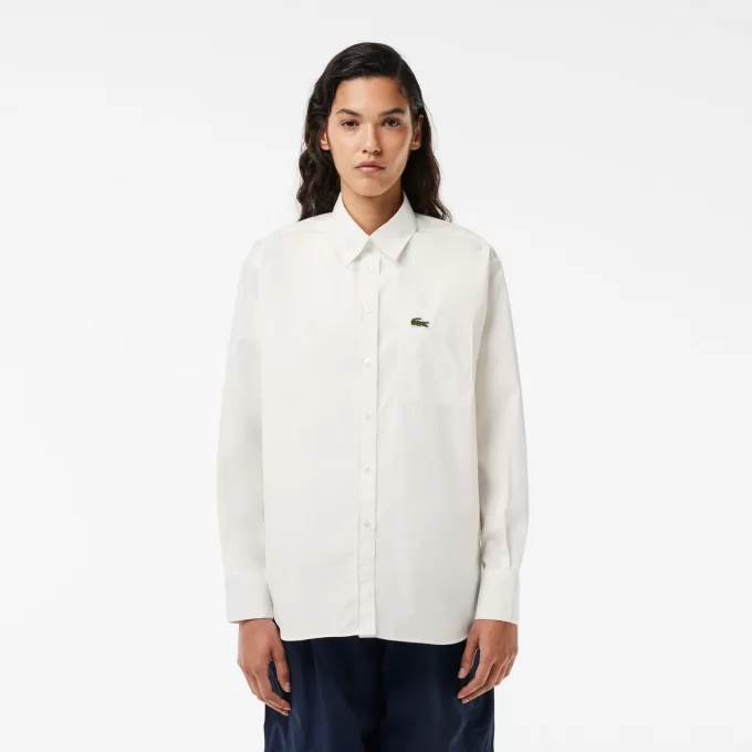 Oversized Fit bomuldspoplinskjorte