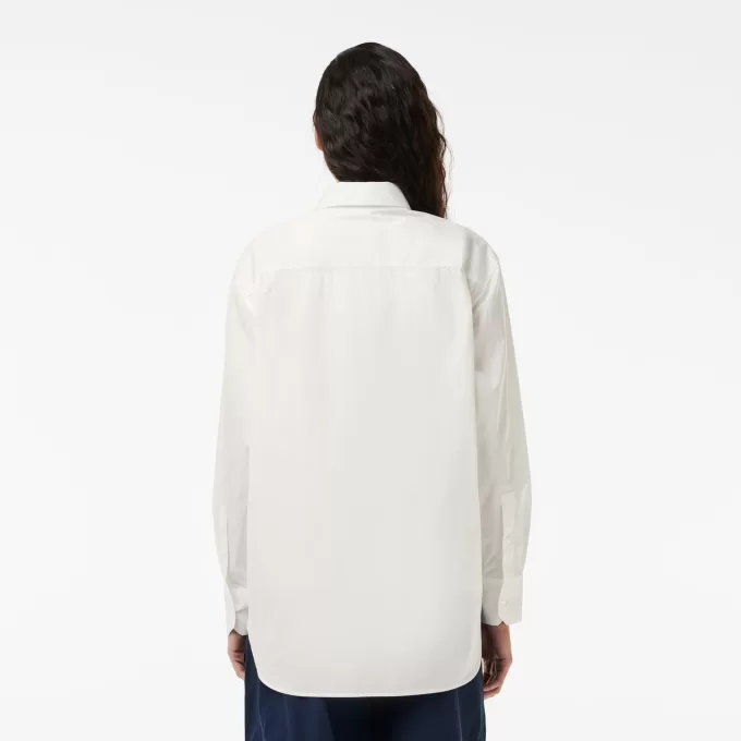 Oversized Fit bomuldspoplinskjorte