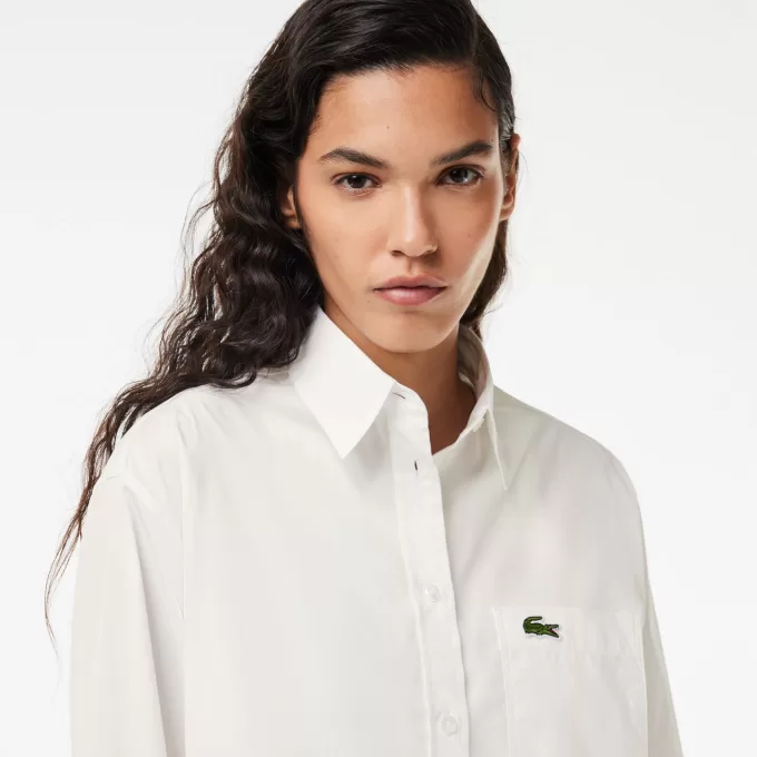 Oversized Fit bomuldspoplinskjorte