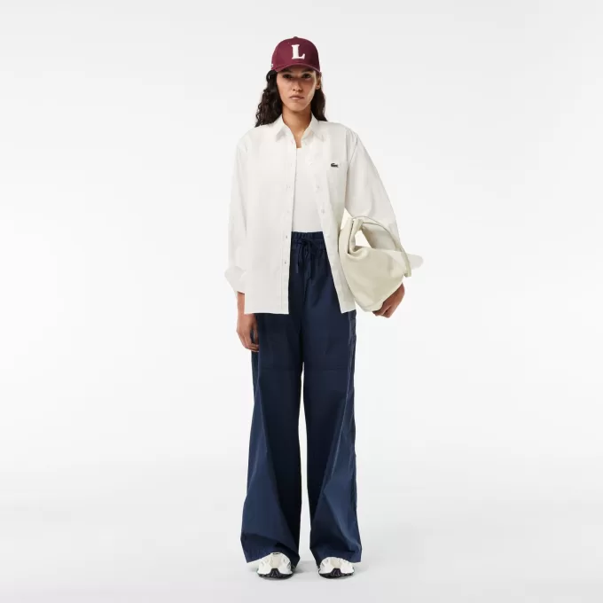Oversized Fit bomuldspoplinskjorte