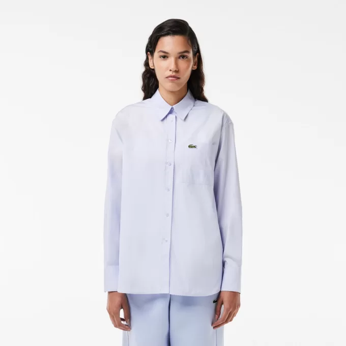 Oversized Fit bomuldspoplinskjorte
