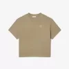 Oversized T-shirt i vasket effekt i bomuld
