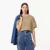 Oversized T-shirt i vasket effekt i bomuld