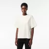 Oversized T-shirt med tennisbroderi i bomuld