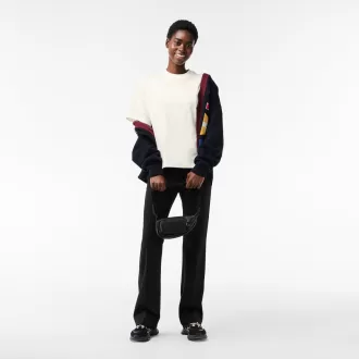 Oversized T-shirt med tennisbroderi i bomuld