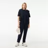 Oversized T-shirt med tennisbroderi i bomuld