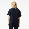 Oversized T-shirt med tennisbroderi i bomuld