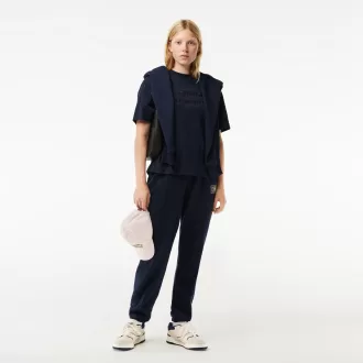 Oversized T-shirt med tennisbroderi i bomuld