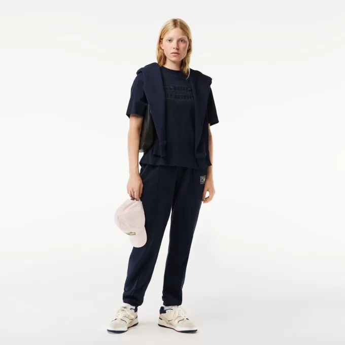 Oversized T-shirt med tennisbroderi i bomuld
