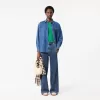 Oversized denim skjorte med brystlomme