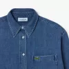 Oversized denim skjorte med brystlomme