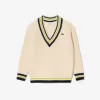 Oversized uld V-hals tennistrøje