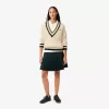 Oversized uld V-hals tennistrøje
