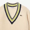 Oversized uld V-hals tennistrøje