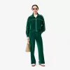 Oversized zip-up velour sweatshirt