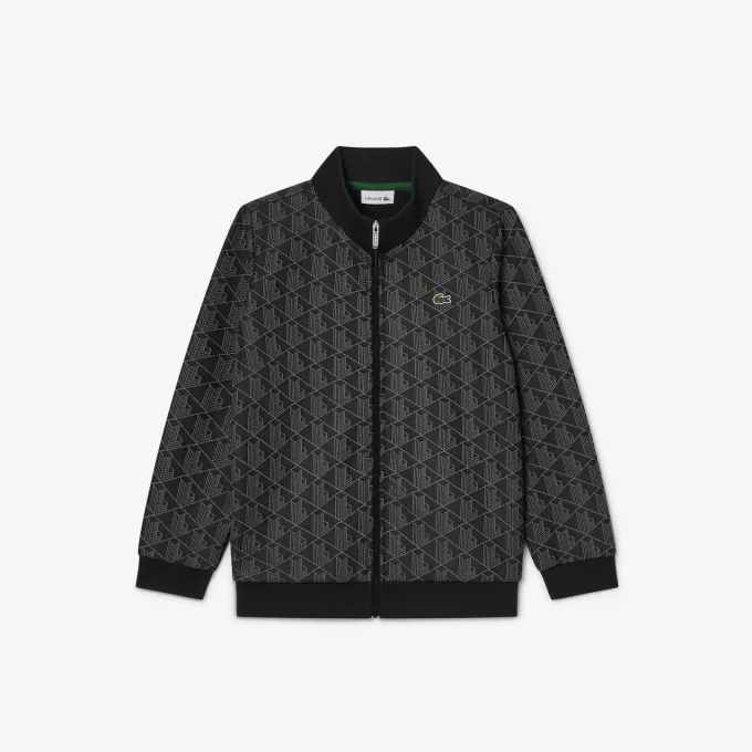 Paris Monogram Sweatshirt med høj hals med lynlås