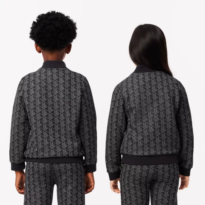 Paris Monogram Sweatshirt med høj hals med lynlås