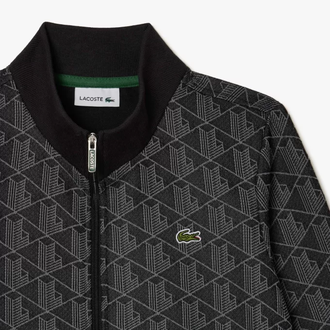 Paris Monogram Sweatshirt med høj hals med lynlås