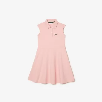 Pigers Lacoste Fit og Flare Stretch Piqué Polo Dress