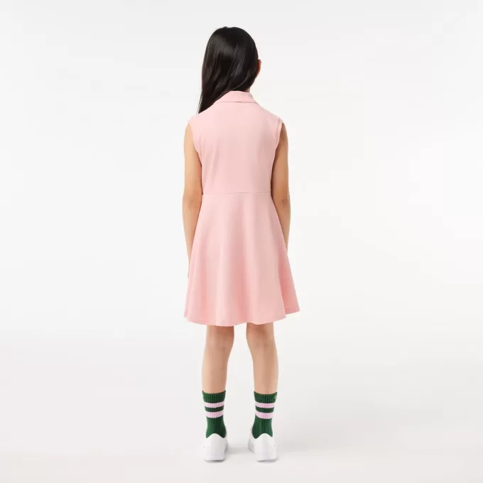 Pigers Lacoste Fit og Flare Stretch Piqué Polo Dress