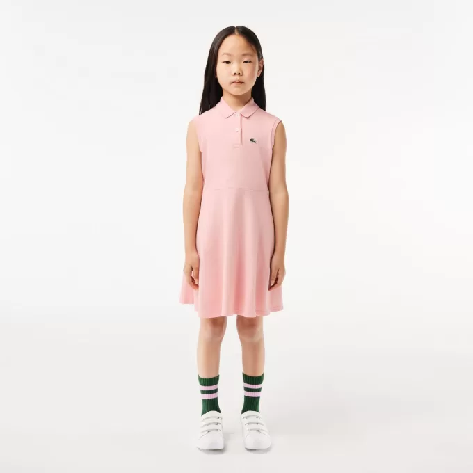 Pigers Lacoste Fit og Flare Stretch Piqué Polo Dress