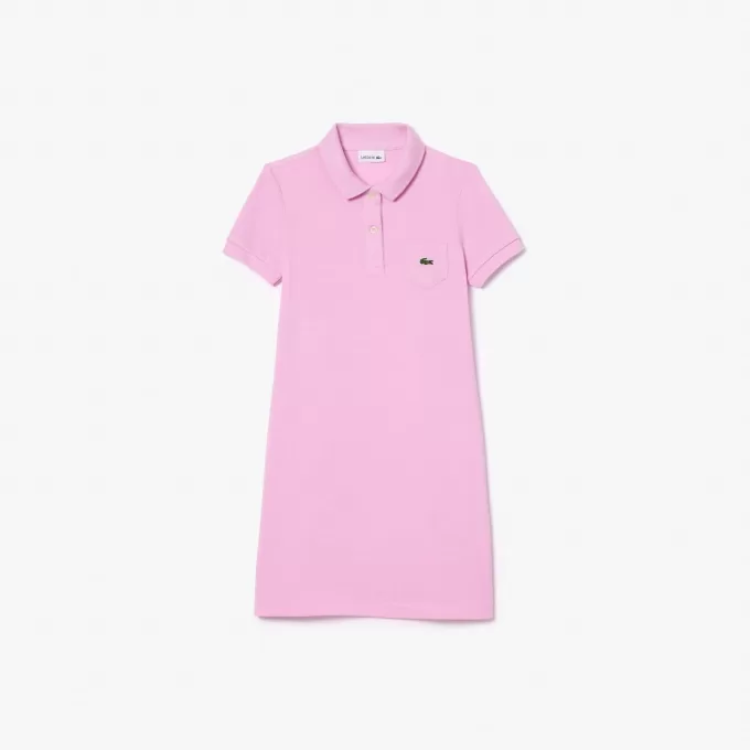 Piges polo-stil bomuldskjole