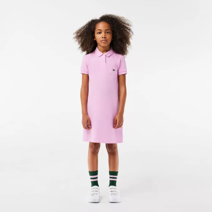 Piges polo-stil bomuldskjole