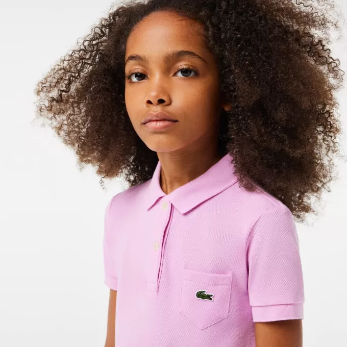 Piges polo-stil bomuldskjole