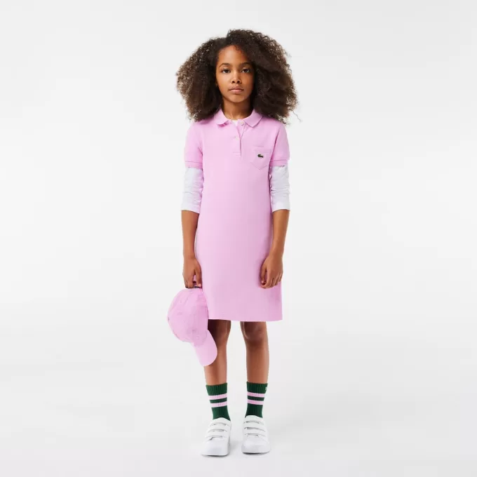Piges polo-stil bomuldskjole