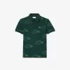 Piké-poloshirt med krokodilletryk