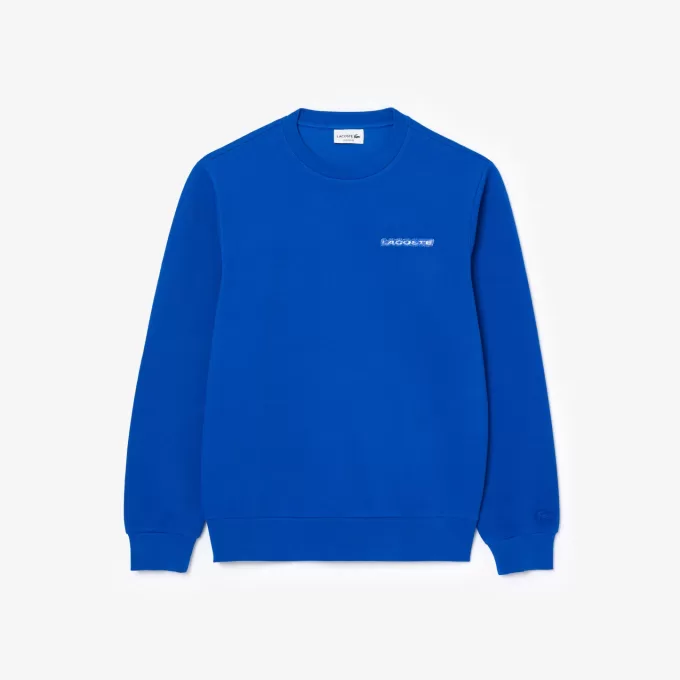 Piqué Badge Accent Sweatshirt