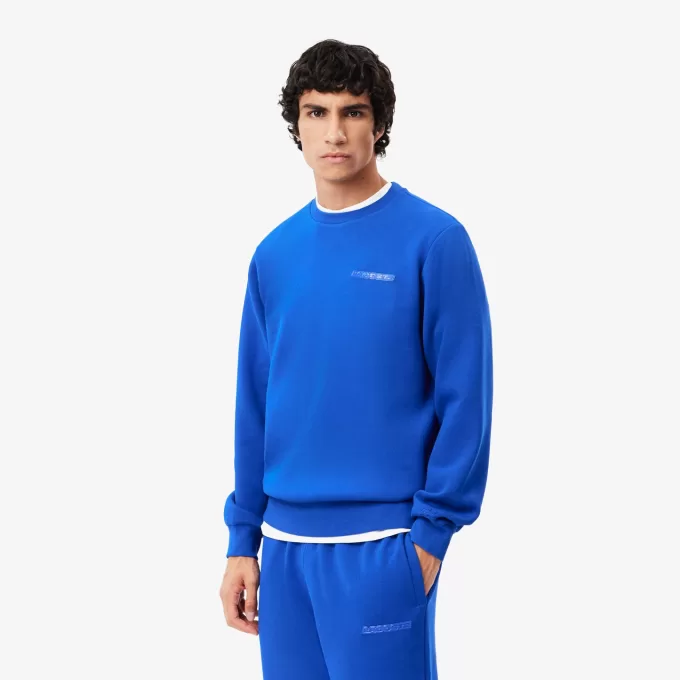 Piqué Badge Accent Sweatshirt