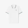 Piqué sport poloshirt med kontraststribet krave