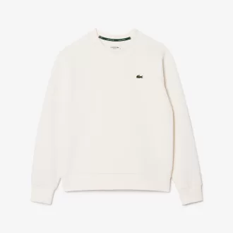Piqué sweatshirt med rund hals