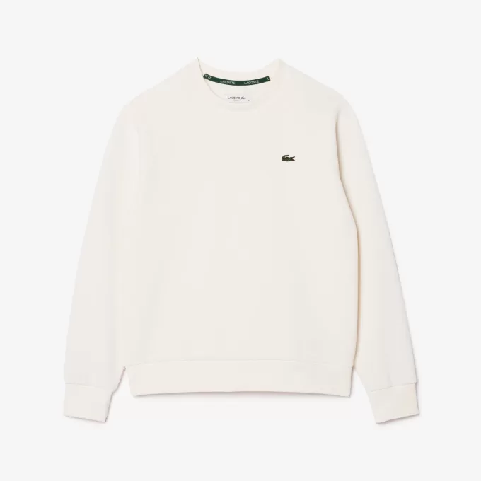 Piqué sweatshirt med rund hals