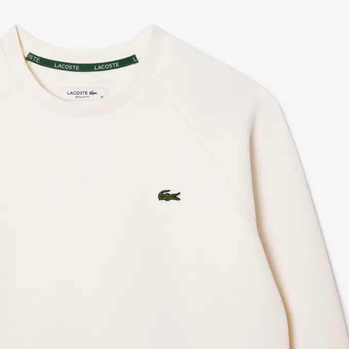 Piqué sweatshirt med rund hals