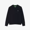 Piqué sweatshirt med rund hals