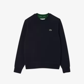 Piqué sweatshirt med rund hals