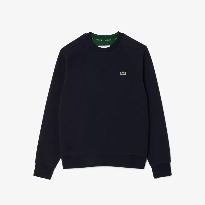 Piqué sweatshirt med rund hals