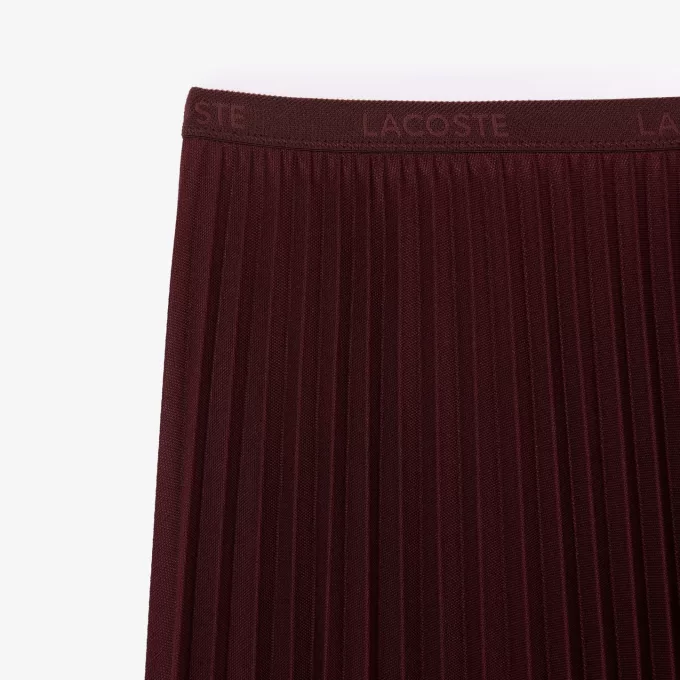 Plisseret nederdel med elastisk talje