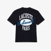 Print Tilbage Bomuld T-shirt