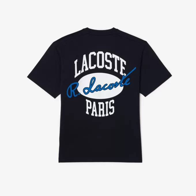 Print Tilbage Bomuld T-shirt
