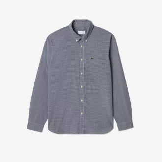 Regular Fit Gingham Poplin skjorte