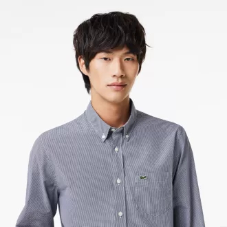 Regular Fit Gingham Poplin skjorte