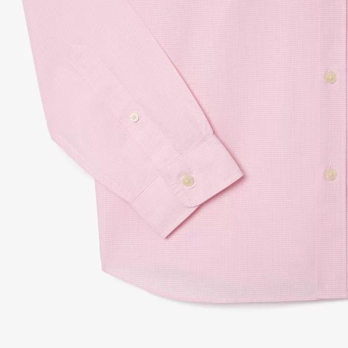 Regular Fit Gingham Poplin skjorte