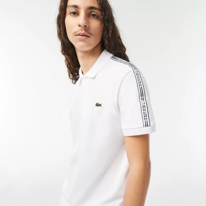 Regular Fit Logo Stripe Stretch Bomuld Poloshirt