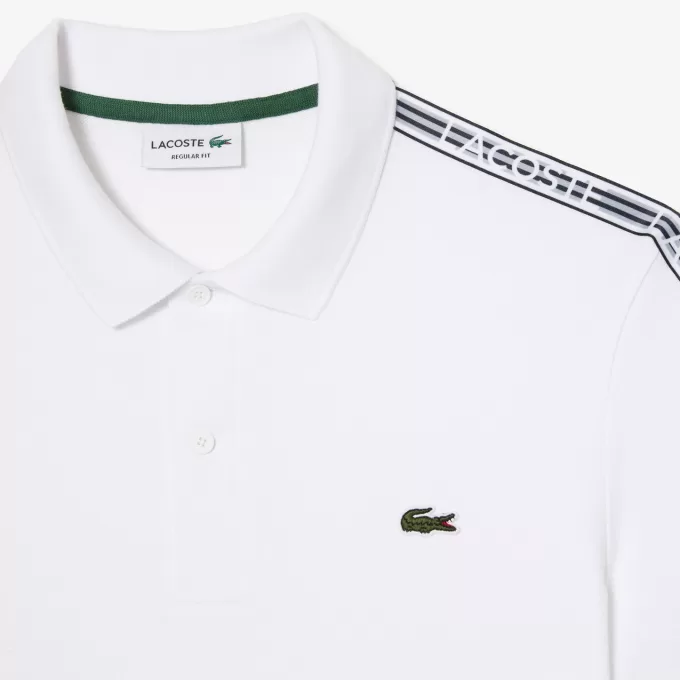 Regular Fit Logo Stripe Stretch Bomuld Poloshirt