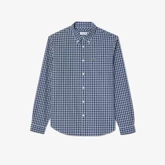 Regular Fit Plaid Poplin skjorte